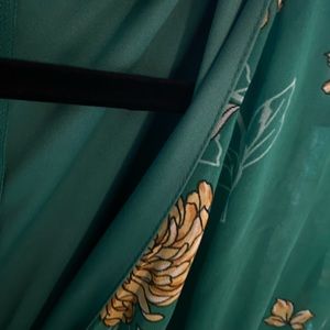 Green and yellow summer sleeveless dress. Never worn